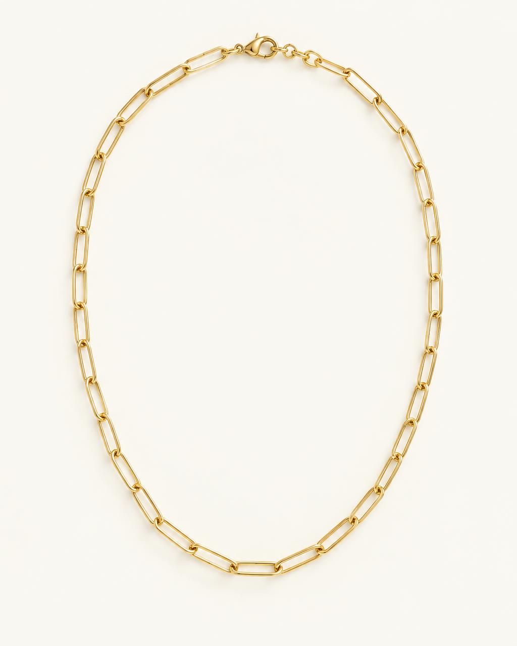Everyday gold link chain necklace